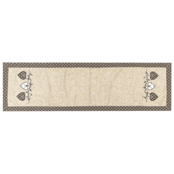 BO-MA Trading Bieżnik Serduszka kropka szary, 40 x 140 cm