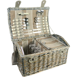 Kosz piknikowy dla 4 osób Brown, 46 x 31 x 21 cm