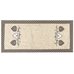 Bieżnik Serduszka kropka szary, 40 x 90 cm