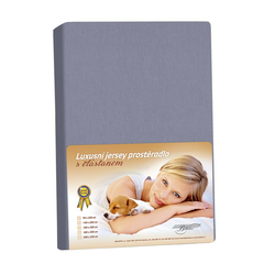 Prześcieradło dżersey z elastanem ciemnoszary, 200 x 220 cm, 200 x 220 cm