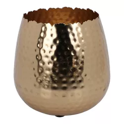 Osłonka metalowa na kwiaty Gold, 18 x 18 cm