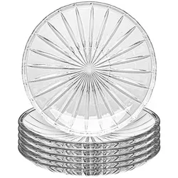 Altom Komplet szklanych talerzy płytkich Venus 25 cm, 6 szt.