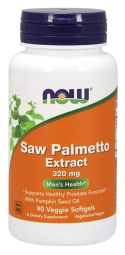 Now® Foods NOW Saw Palmetto (Serenoa Creeping) Extract, 320 mg, 90 ziołowych kapsułek softgel