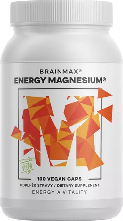 BrainMax Energy Magnesium®, 1000 mg, Jabłczan Magnezu 200 mg, 100 kapsułek