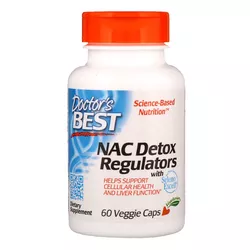Doctor's Best NAC Detox Regulators, N-Acetyl-L-Cysteina + Selen i Molibden, 60 kapsułek ziołowych