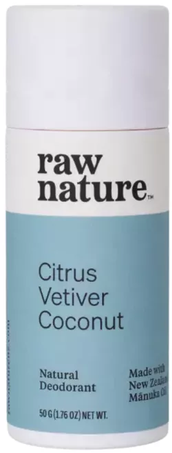 Raw Nature Naturalny dezodorant, naturalny dezodorant, cytrusy, wetyweria, kokos, 50 g
