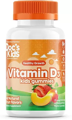 Doctor's Best Kid's witamina D3 (witamina D3 dla dzieci), 60 żelków