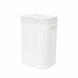 Compactor Kosz na brudne ubrania Bamboo prostokątny, biały