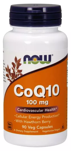 Now® Foods NOW CoQ10 (koenzym Q10) + głóg, 100 mg, 90 kapsułek roślinnych