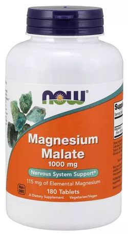 Now® Foods NOW Magnesium Malate, 180 tabletek