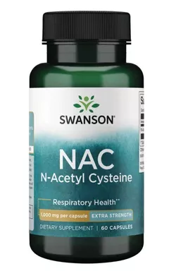 Swanson NAC (N-acetylo-L-cysteina) 1000 mg, 60 kapsułek