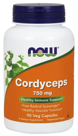 Now® Foods NOW Cordyceps 750 mg (organiczny), 90 kapsułek